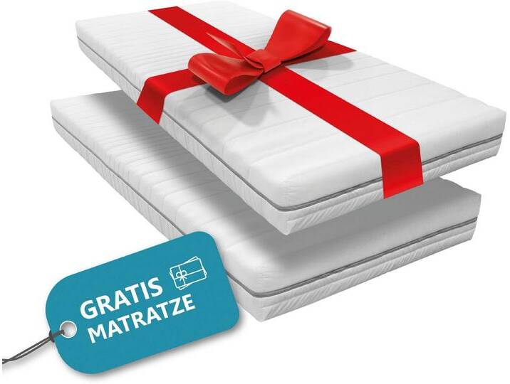Beco Komfortschaummatratze 2 für 1, 21 cm hoch, (2x Komfortschaum-Matratze), inkl. 1 Gratis-Matratze, mit zwei unterschiedliche festen Liegeseiten, gefaltet und gerollt im Karton von Beco