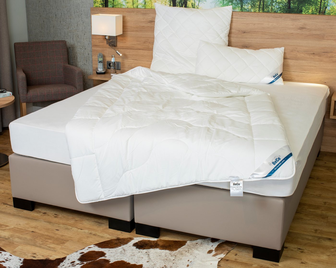 Beco Microfaserbettdecke Medibett, Bettdecken für Sommer und Winter, in drei Bezugsvarianten, Füllung: Polyester, Bezug: Baumwolle, Microfaser "Made in Green" oder Polyester, Bettdecke 135x200 cm, allergiker geeignet (Hausstauballergiker) von Beco