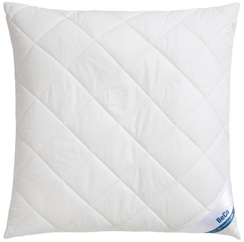 Beco Microfaserkissen BeCo Greenfirst gestepptes Kopfkissen 40x80 & 80x80cm, Füllung: Faserbällchen, Bezug: Microfaser-Feinbatist von Beco