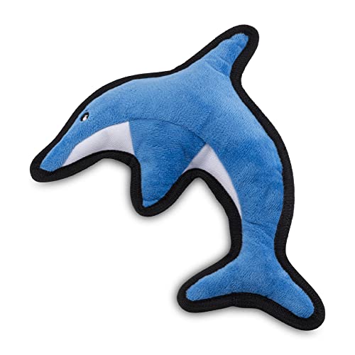 Beco Dolphin Friend Hundespielzeug, weich, quietschend, aus recycelten Materialien, doppelt genäht und geschichtet, groß für alle Hunde- und Welpengrößen von Beco