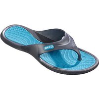 Damen V-Strap Slipper, türkis/blau 38 von Beco