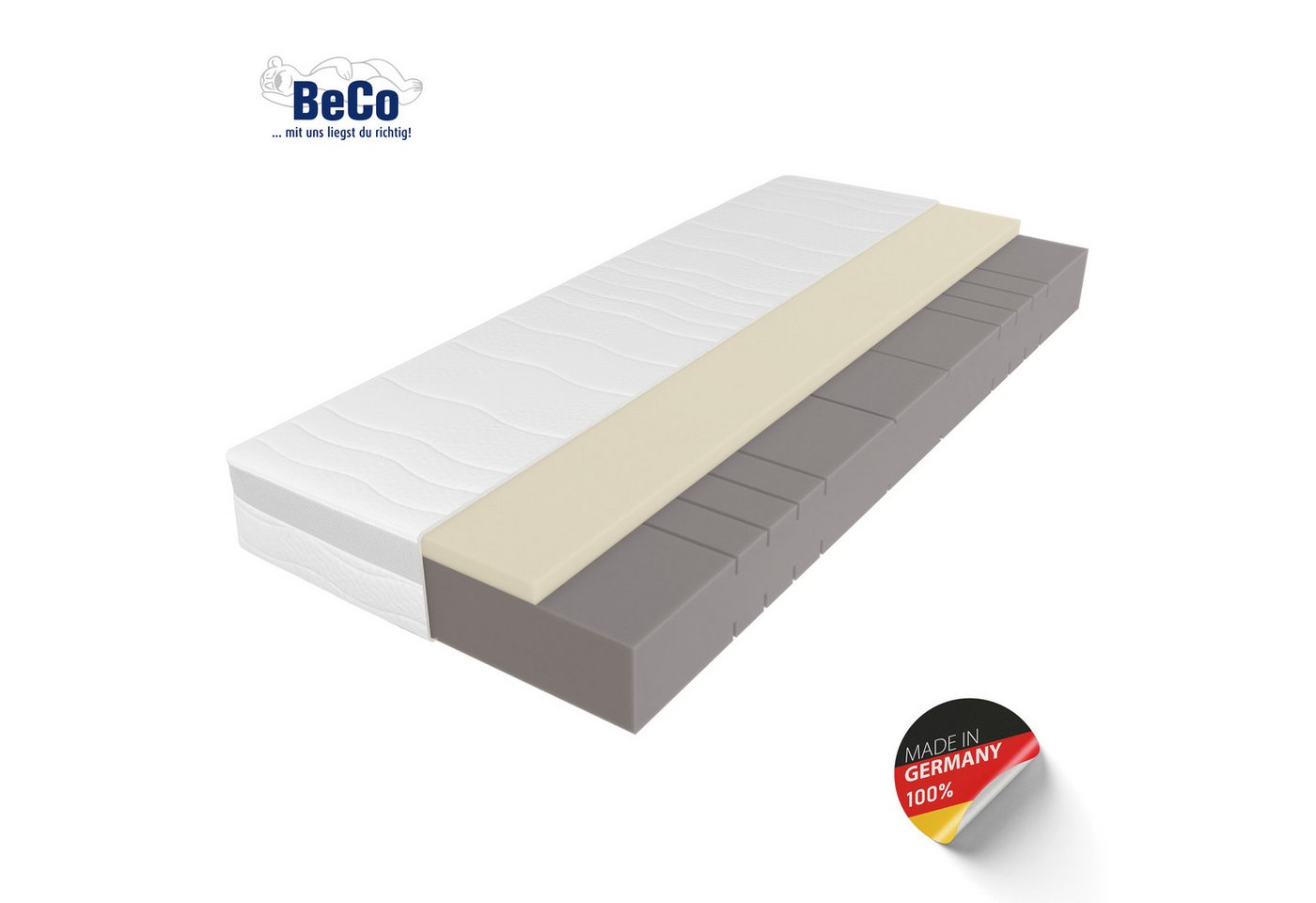 Hybridschaum-Matratze Feel Like Latex ONE KS, Beco, 21 cm hoch, Ergonomischer Hybridschaum mit komfortabler Feel Like Latex Auflage Hybridschaum-Matratze Feel Like Latex ONE KS, Beco, 21 cm hoch, Ergonomischer Hybridschaum mit komfortabler Feel Like Latex Auflage von Beco