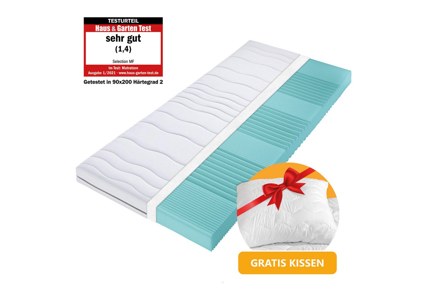 Komfortschaummatratze Mona Basic ergonomische 7 Zonen GRATIS KISSEN, Beco, 14 cm hoch, 100 TAGE PROBESCHLAFEN, 100% Made in Germany 80x200, Versand 0 Komfortschaummatratze Mona Basic ergonomische 7 Zonen GRATIS KISSEN, Beco, 14 cm hoch, 100 TAGE PROBESCHLAFEN, 100% Made in Germany 80x200, Versand 0 von Beco