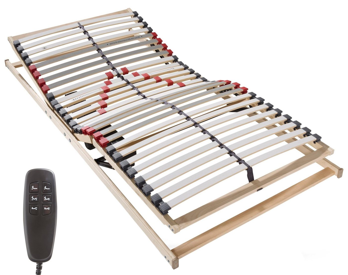 Lattenrost Superflex STABIL PLUS elektrisch verstellbar mit Motor, Beco, 28 Leisten aufgebaut mit Härte-Anpassung 100% Made in Germany von Beco
