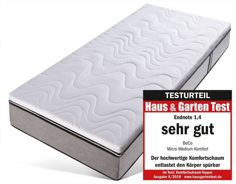 Beco, Topper Micro Medium Komfort, Komfortschaum, besonders langlebig, RG 35, 7 cm hoch, Komfortschaum, Topper in 90x200 cm und weiteren Größen, punktelastischer Topper von Beco