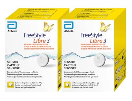 Freestyle Libre 3 Sensor 2 Stück Blutzucker Messgerät bloodsugar diabetes two pieces von Becopa