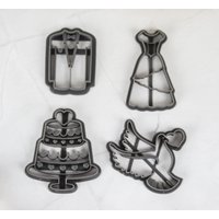 Hochzeit Ausstecher Set - Braut Bräutigam Taube Hochzeitstorte Hochzeit Ausstecher Set - Braut Bräutigam Taube Hochzeitstorte von BecozyPrints
