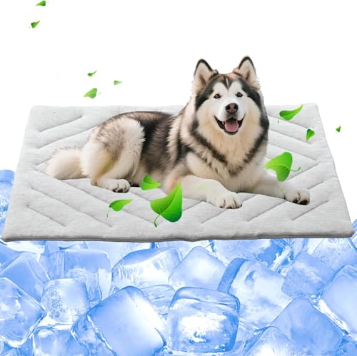 Becrowm Dog Cooling Mat Self Coolings Foldable Cooling Pad for Dog in Summer Coolings Mat for Dogs and Cats Machine Washable (L) von Becrowm