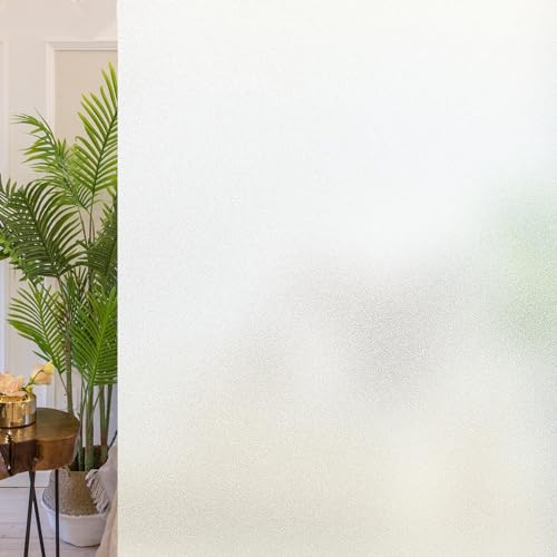 Fensterfolie Blickdicht Sichtschutzfolie Milchglasfolie Selbstklebend,UV-Schutz Statisch haftende Folie für Zuhause Büro(Matt,44.5×200cm) von Bectosy