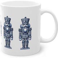 Delfter Blauer Nussknacker-Becher, Weihnachtsgeschenk, Keramik-Kaffeetasse, Weihnachts-Nussknacker-Dekor, Geschenk Für Geliebte Menschen, Moderne von Becyanodesign