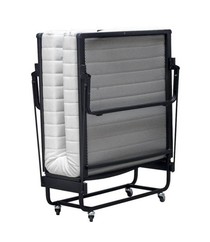 BedBox Gästebett Gästebett, Klappbett, Raumsparbett mit Spiralnetgitter mit Kaltschaummatratze, inclusive Staub Husse, 90x200 oder 120x200 cm von BedBox