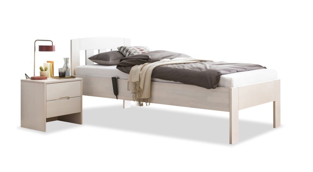BedBox Massivholzbett Seniorenbett Comfort 1 Buche Massiv, für alle Lattenroste geeignet von BedBox