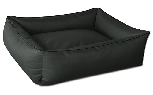 BedDog Hundebett MAX, Hundekissen mit abziehbaren waschbaren Bezug, Hundekorb, Hundesofa, für große Hunde, XXL, anthrazit von BedDog