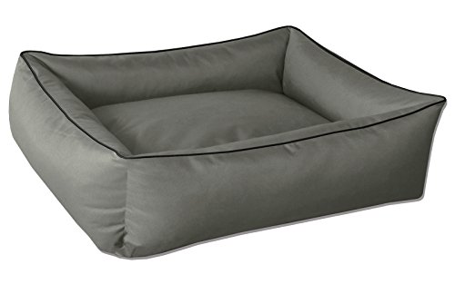 BedDog Hundebett MAX, Hundekissen mit abziehbaren waschbaren Bezug, Hundekorb, Hundesofa, für große Hunde, XXL, grau von BedDog