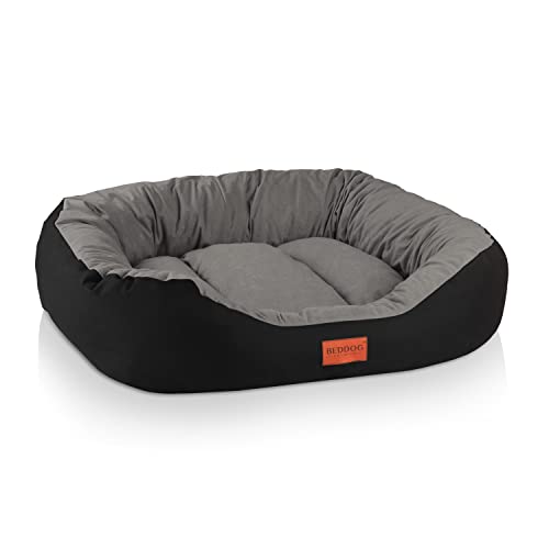 BedDog Hundebett Mittelgroße Hunde - Hundekissen XL - Hundekorb - Hundekörbchen - Hundesofa - Hundebetten für Mittelgroße Hunde - Dog Bed - Hunde Bett - Körbchen Hund Alicante-Gewebe von BedDog