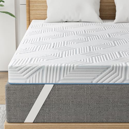 BedStory 10cm Höhe Topper 180x200cm,H3&H4 Gel Memory Foam Topper,Waschbarer Bezug, Matratzentopper für Boxspringbett Wohnmobil und Schlafsofa von BedStory