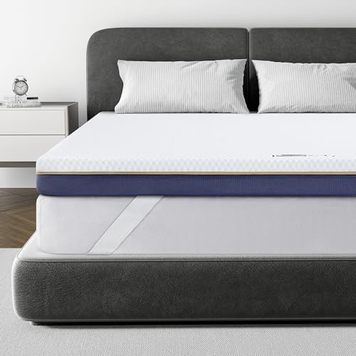 BedStory Topper 90x200cm, 7,5cm Höhe H3&H2 Gel Memory Foam Topper, Öko-TEX Zertifiziert Gelschaum Matratzentopper, Atmungsaktiver Matratzen Topper für Boxspringbett, Hypoallerger Bezug waschbar von BedStory