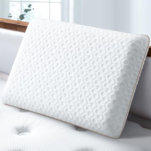 BedStory Gel Memory Foam Kissen 60x40, 13cm Höhe Mittelfest Kopfkissen für Seitenschläfer von BedStory