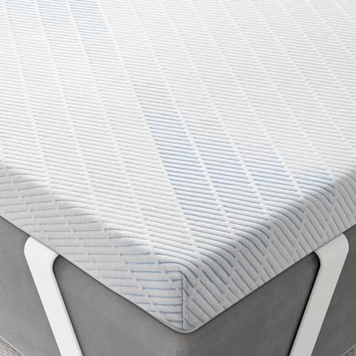 BedStory Gel Topper 140x200cm 10cm Höhe Matratzentopper aus Gel Memory Foam，H3&H4 Gel Schaum Bambus Topper mit atmungsaktivem Bezug für Wohnwagen Schlafsofa Boxspringbett von BedStory