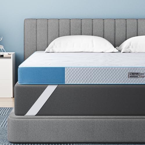 BedStory Gel Topper 180x200cm,10cm Höhe Gelschaum Matratzentopper, H3&H4 Matratzentopper aus Kaltschaumkern,Mattress Topper für Bett Boxspringbett Schlafsofa Wohnwagen, Öko-TEX® Zertifiziert von BedStory