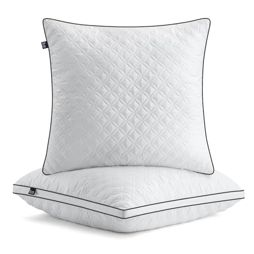 BedStory Kopfkissen 80x80cm 2er Set Kissen, Schlafkissen aus 2X1500g Mikrofasern, Atmungsaktive und waschbare Bettkissen,Öko-Tex Zertifiziert von BedStory