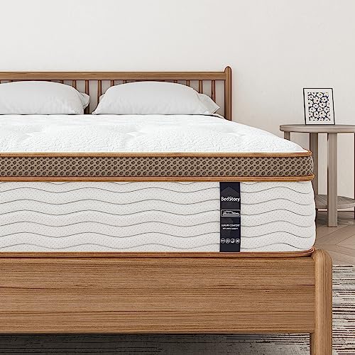 BedStory Matratze, 140 x 190 cm, Federn, Memory-Schaum, Hybrid-Technologie, mehrschichtig, personalisierter Komfort, Dicke 22 cm von BedStory