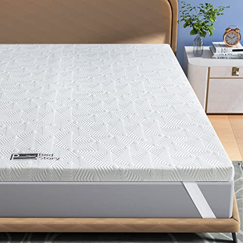 BedStory 7cm Höhe Topper 140x200cm,2in1 Härtegrade H2&H3 Matratzentopper,7-Zonen-Matratzenauflage aus Kaltschaum, Matratzentopper für Boxspringbett Wohnwagen Schlafsofa von BedStory