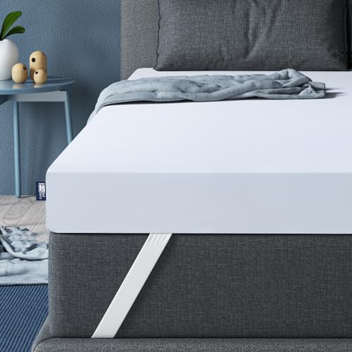 BedStory Topper 160x200cm - 7cm hoch H2/H3 Härtegrade Gel Memory Foam Topper - Öko-TEX Zertifiziert Matratzen Topper mit Waschbarem Bezug von BedStory