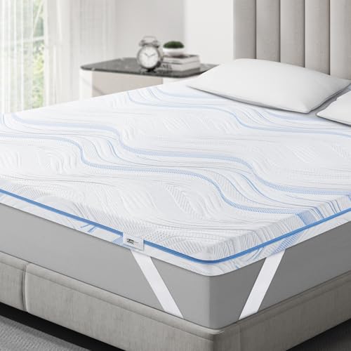 BedStory Topper 180x200cm H3 H4 aus 7,5 cm Hoch Gel kaltschaum, Hart Matratzentopper für Bett Boxspringbett Schlafsofa Wohnwagen, Öko-TEX® Zertifiziert Matratzen Topper mit Waschbarer Bezug von BedStory