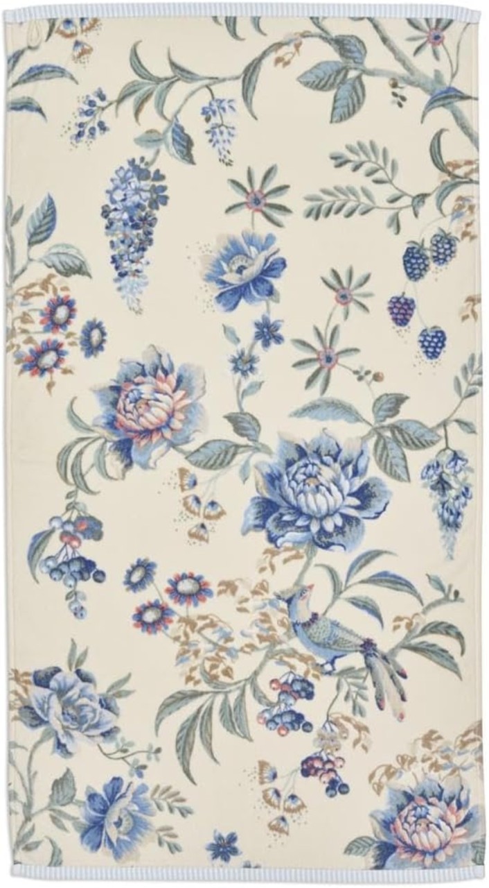 PIP Studio Duschtuch Badetuch Secret Garden White Blue 70x140 cm Blumenranke ... von Bedding House B.V.