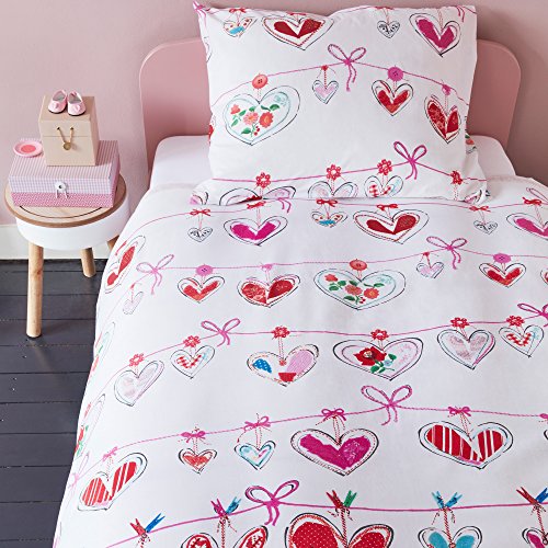 beddinghouse Kinder Bettwäsche Garland pink, Größe: 135x200+80x80cm von Bedding House Kids