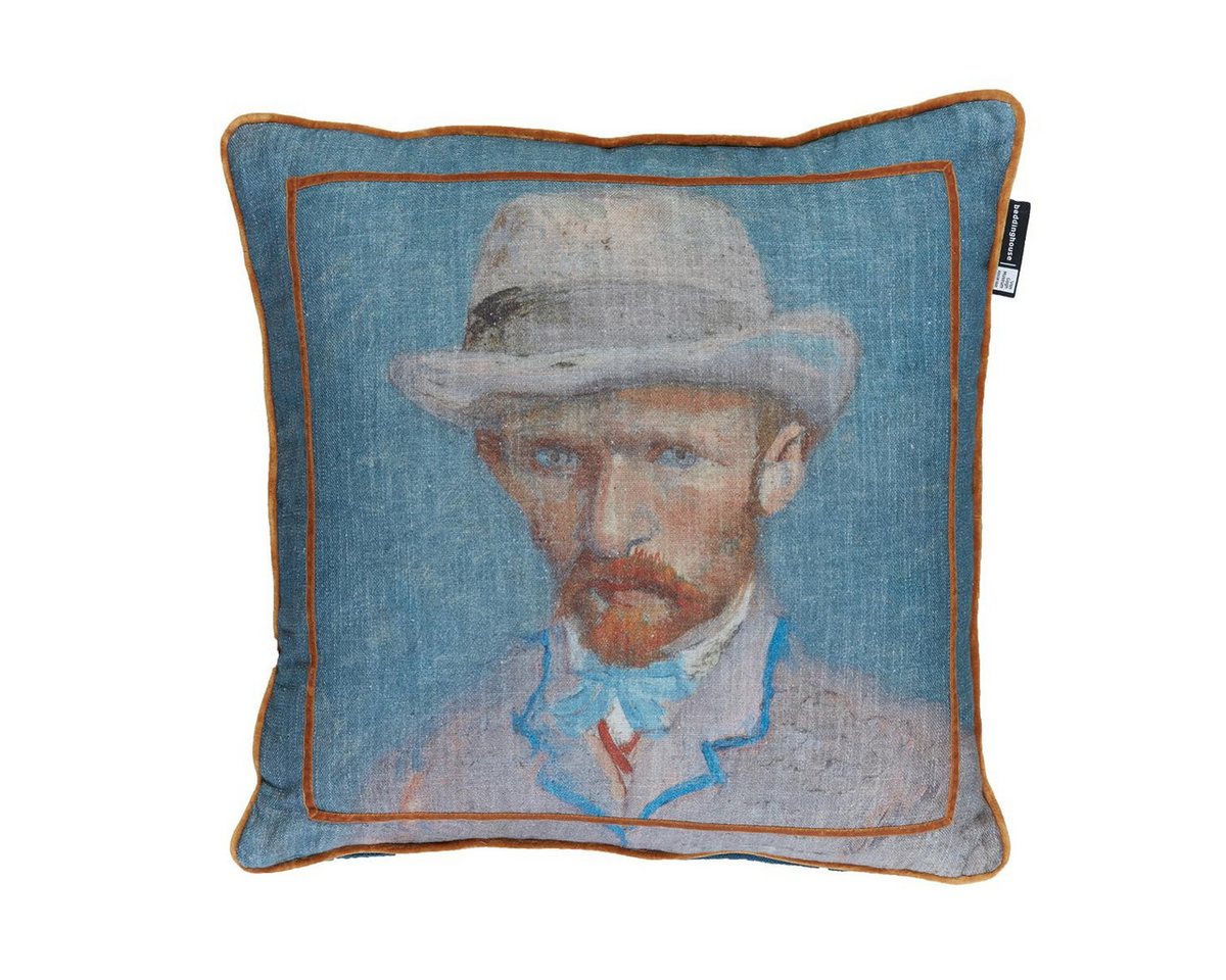 Beddinghouse x Van Gogh Museum Dekokissen Self Portrait Vincent_Blue_UV_UV_50x50 1 Zierkissen 50 x 50 cm, Dekokissen Couch kissen Sofa Kissen von Beddinghouse x Van Gogh Museum