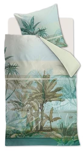 Beddinghouse Mako-Satin-Bettwäsche-Garnitur Canopy Farbe Blau Grün Größe 135x200+80x80cm Palmen Dschungel Satin Beddinghouse Mako-Satin-Bettwäsche-Garnitur Canopy Farbe Blau Grün Größe 135x200+80x80cm Palmen Dschungel Satin von Beddinghouse
