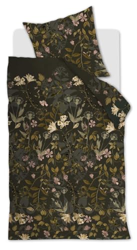 Beddinghouse Serpentine bettwäsche-Set 2 TLG. - 135x200 - Grün - Baumwollsatin - mit Reißverschluss von Beddinghouse