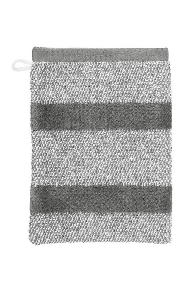 Beddinghouse Waschlappen Sheer Stripe_Anthracite_UV_UV_16x22 3 Waschlappen 16 x 22 cm, Baumwolle (1-St), Wachlappen Waschhandschuh von Beddinghouse