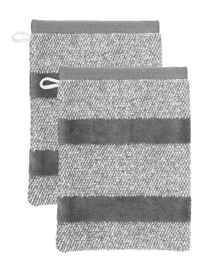 Beddinghouse Waschlappen Sheer Stripe_Anthracite_UV_UV_16x22 set a 3 x Waschlappen 16 x 22 cm s, Baumwolle (Set, 2-St), Wachlappen Waschhandschuh von Beddinghouse