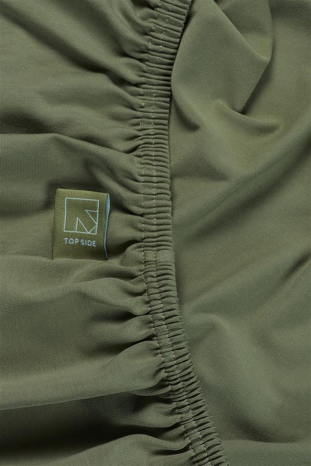 Beddinghouse Spannbettlaken Organic Lycra TDS_Green_UV_UV_140/160x200/220 1 Splittopper-Spannbettl, Baumwolle, Gummizug: rundum Gummi, (1 Stück), Spannbettlaken Spannbetttuch mit Rundumgummi von Beddinghouse