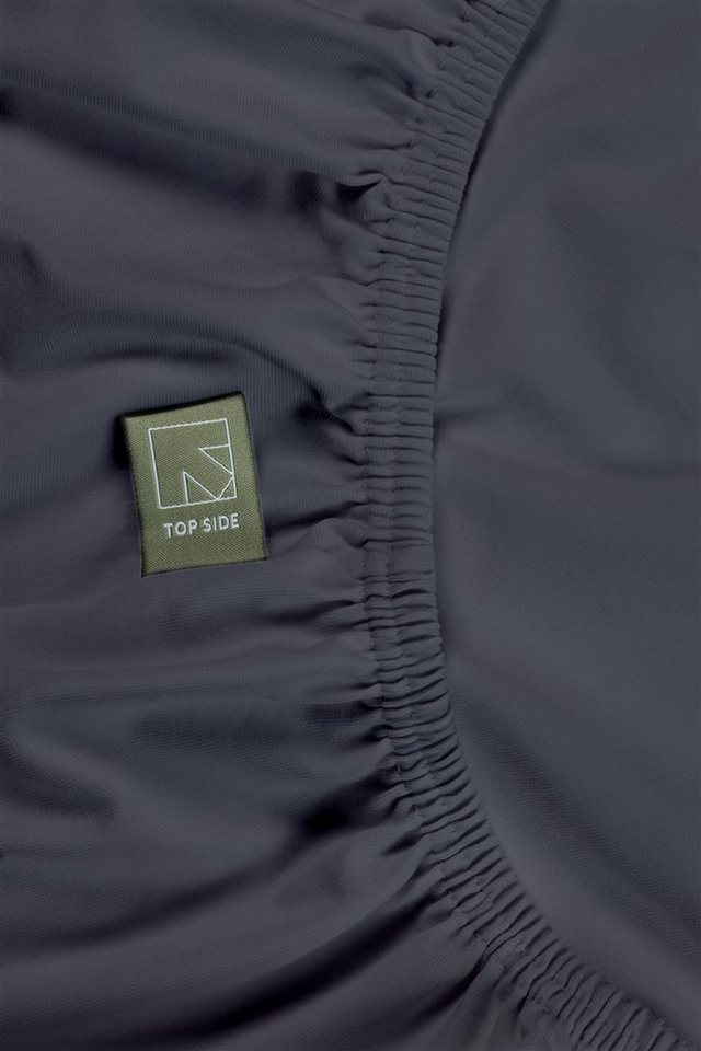 Beddinghouse Spannbettlaken Organic Lycra TDS_Grey_UV_UV_140/160x200/220 1 Splittopper-Spannbettla, Baumwolle, Gummizug: rundum Gummi, (1 Stück), Spannbettlaken Spannbetttuch mit Rundumgummi von Beddinghouse