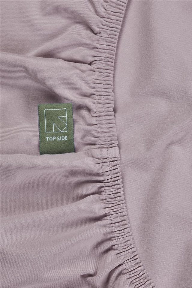 Beddinghouse Spannbettlaken Organic Lycra TDS_Lila_UV_UV_140/160x200/220 1 Splittopper-Spannbettla, Baumwolle, Gummizug: rundum Gummi, (1 Stück), Spannbettlaken Spannbetttuch mit Rundumgummi von Beddinghouse