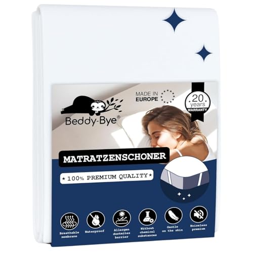 Beddy-Bye Matratzenschoner 80x200 Wasserdicht und Atmungsaktiv (2er Set) - Inkontinenzunterlage Waschbar mit 4 Elastischen Ecken Umweltfreundlich Hergestellt in der EU und Oeko-Tex® Zertifiziert von Beddy-Bye