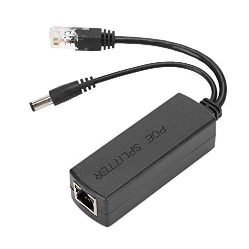 DC48V zu DC12V Power POE Splitter Adapter Injektor Modul Blitzfest für Hikvision, Schwarz von Bediffer