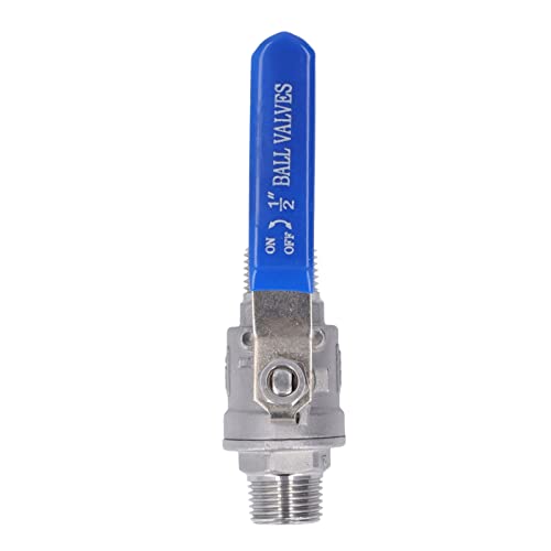 Kugelhahn mit Au?engewinde , gerader Durchgang , Typ 304 Edelstahl , 1/2 Zoll DN15 Kugelhahn mit Au?engewinde f¨¹r den Garten von Bediffer