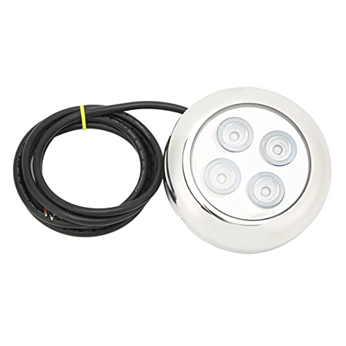 Marine LED Boots Licht, IP68 Wasserdichtes Unterwasser Licht aus 316 Edelstahl mit 4 LED-Lampen Perlen, 12-24V 1,5 M Wasserpool Licht für Wohnwagen RVs Boote Yacht Decken Badezimmer(RGBW/22,5 W) von Bediffer