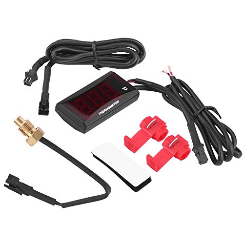 Motorrad Digitales Thermometer Wassertemperatur Ultrad¡§1nner Universelles Temperaturmessger?t Rennr?der(rot), Andere Instrumente von Bediffer