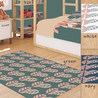 Wald Kinderzimmer Teppich-Woodland Blatt Muster Teppich-Neutral Teppich-Kleinkind Schlafzimmer Dekor von BedintheClouds