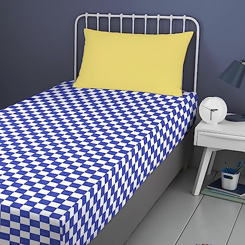 Bedlam - Beckett Stripe – 25 cm Spannbettlaken – Einzelbettgröße in Mehrfarbig von Bedlam