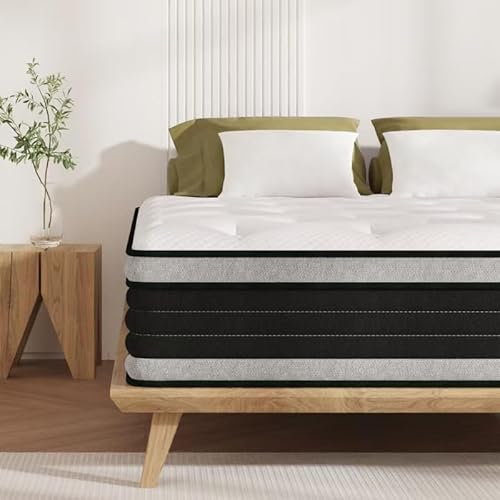 Bednew Matratze 120 x 200cm, Federkernmatratze H3 Höhe 31cm 7-Zonen Orthopädische Taschenfederkernmatratze mit Comfort Memory-Schaum Schicht,Öko-Tex Zertifiziert von Bednew