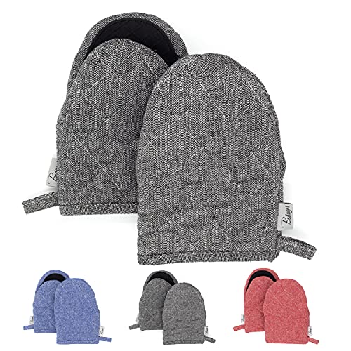 Bedogni Reggio Emilia topfhandschuhe - und Grillhandschuhe aus Dicker Baumwolle mit hitzebeständigen Silikongriffen - zum Aufhängen, backhandschuhe,Geschenke für Frauen,Geschenke für Männer von Bedogni Reggio Emilia