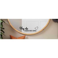 Spiegelaufkleber/Aufkleber "Hey Du Hübsches Ding" Badezimmer, Dekoration, Deko, Wohnung von Bedruckbares