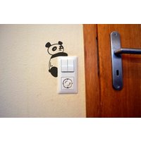 Wandtattoo Aufkleber/Lichtschalter/steckdose Panda/ Kinderzimmer von Bedruckbares